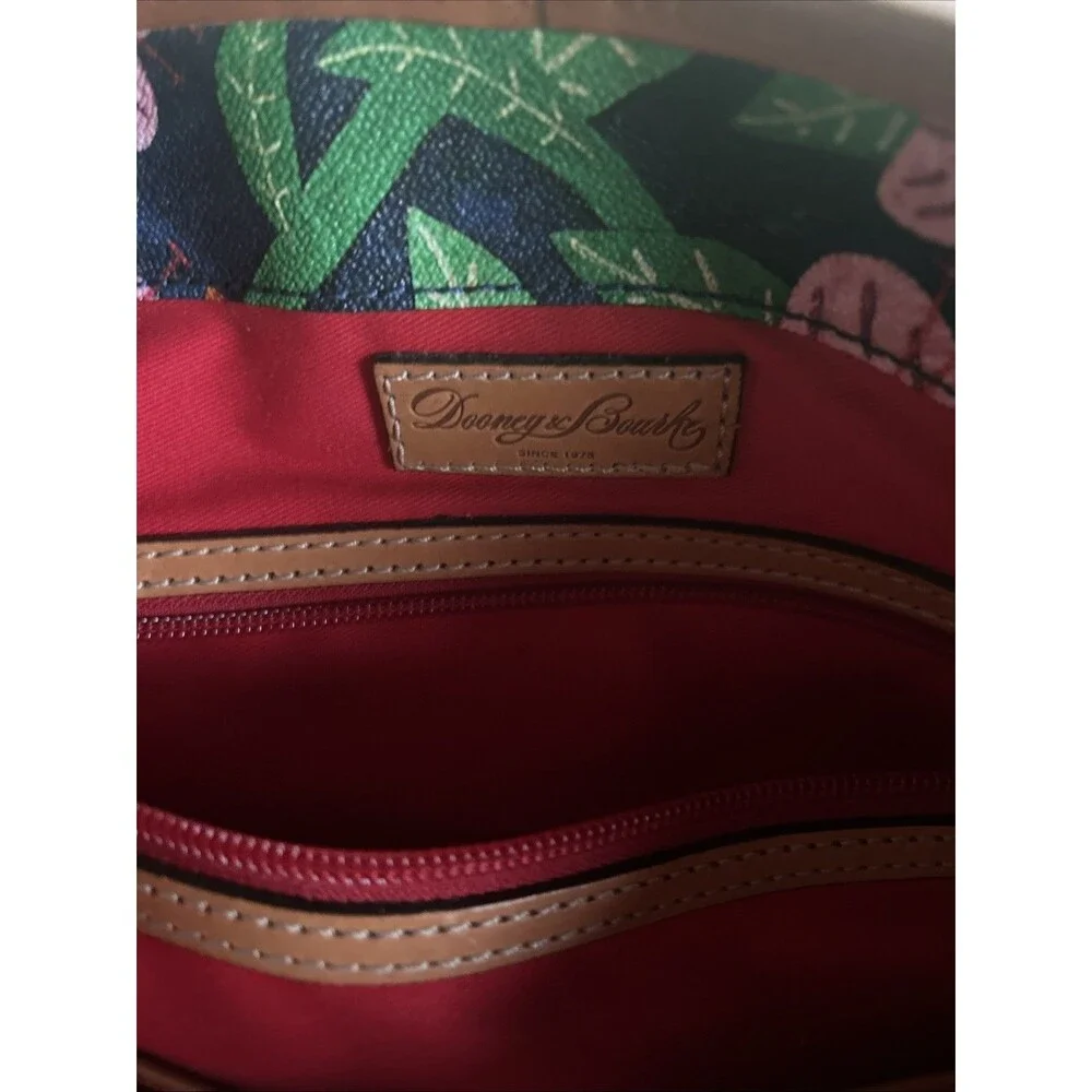 Dooney & Bourke Islamorada 🐆 Navy Dover Tote 🦜 Tropical Panama Jungle